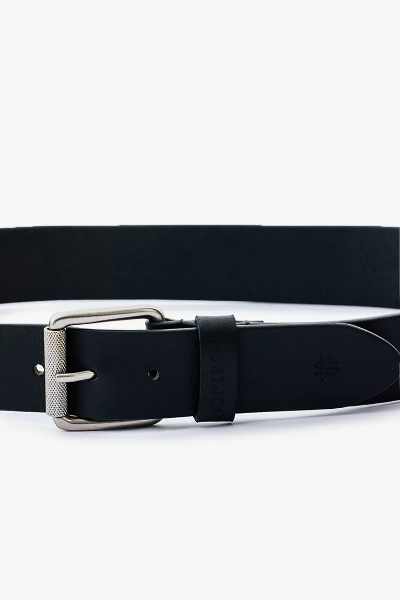 Classic Black Leather Belt