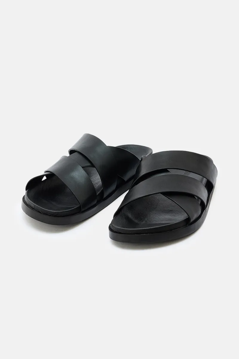 Minimal Black Slippers